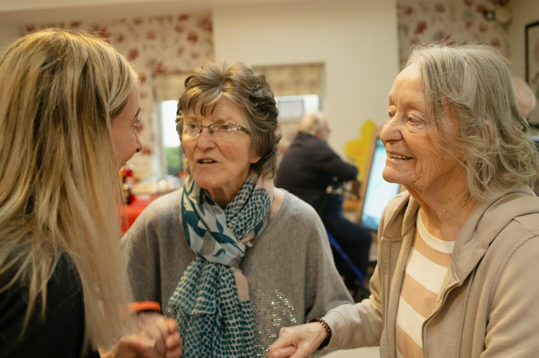 warm senior community gathering