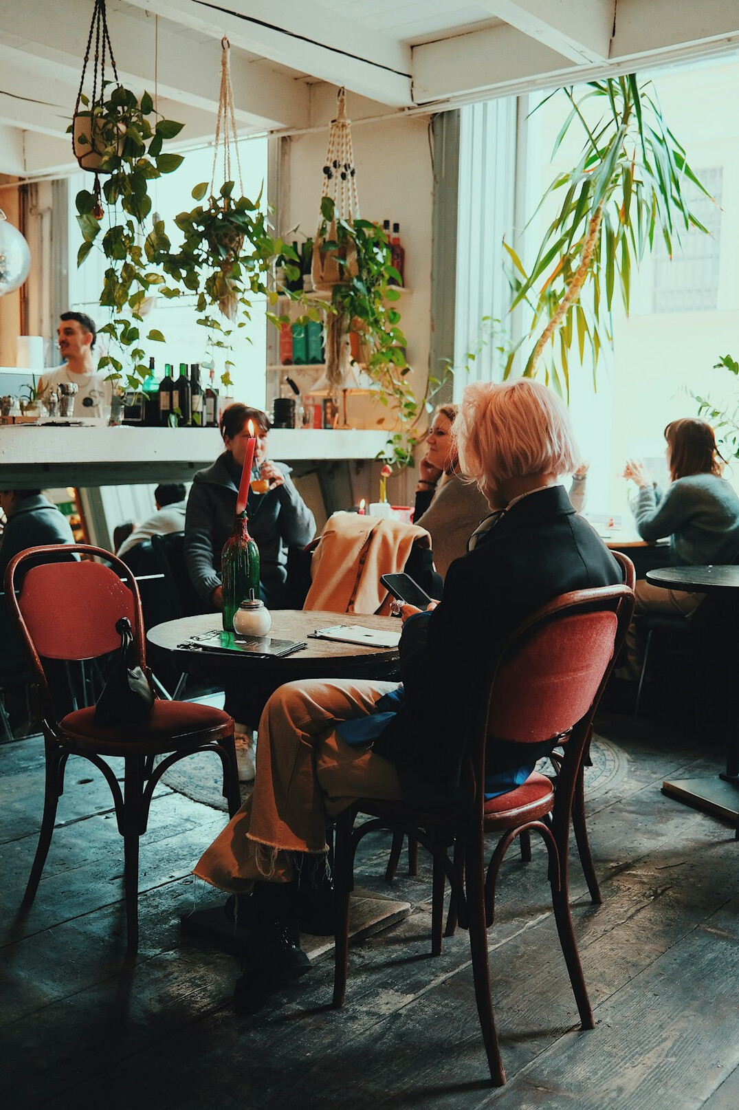 senior people in warm community setting