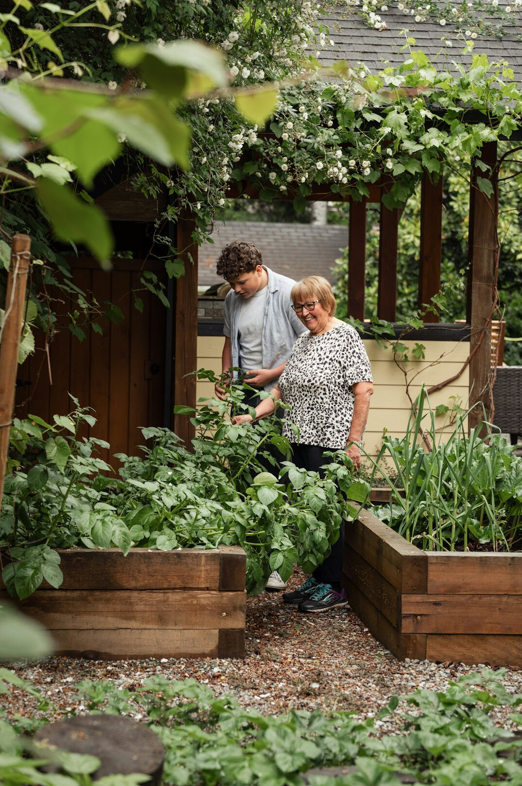 seniors in garden