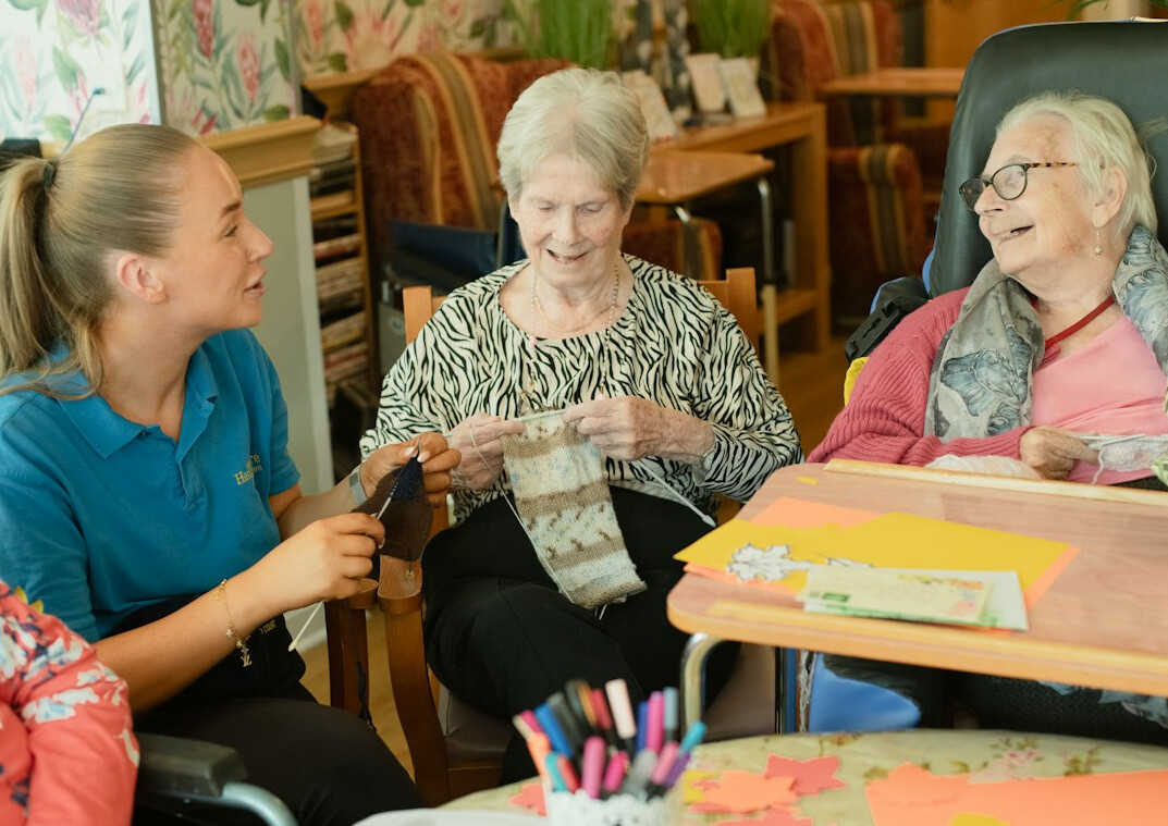 volunteers helping seniors
