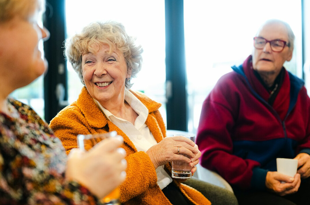 seniors playing board games