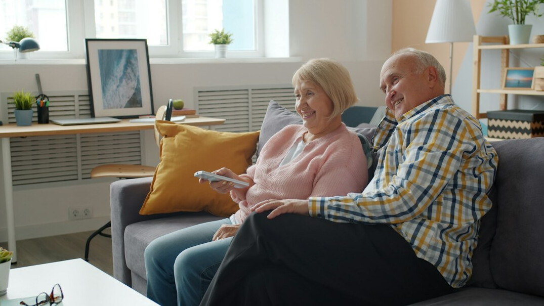happy elderly couple
